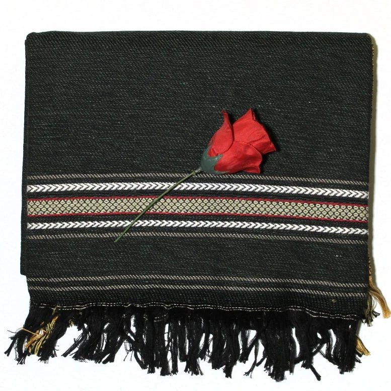 Green Unique Border Men Shawl