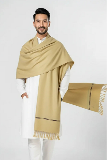 Premium Beige Men's Shawl