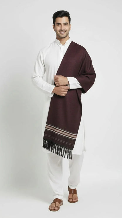 Burgundy Maroon Shawl