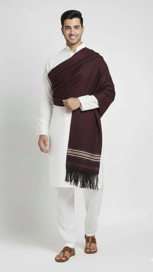 Burgundy Maroon Shawl